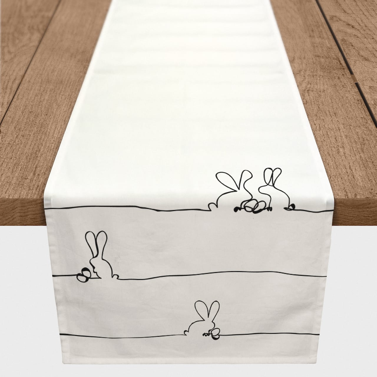 Easter Bunnies Contour 3 16" x 72" Poly Twill Table Runner